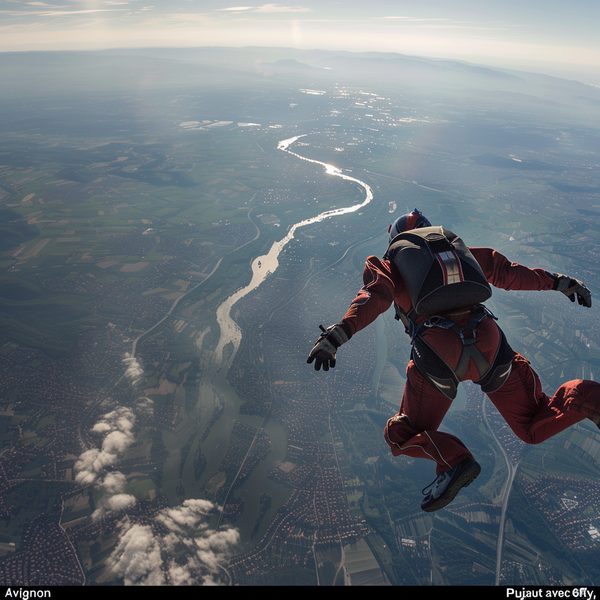Saut en parachute avignon pujaut avec 6fly